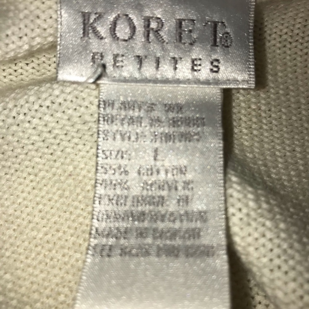 Vtg Womens Koret Petites Short Sleeve Sweater Sz L Fish &Shells Cottagecore - Picture 5 of 5